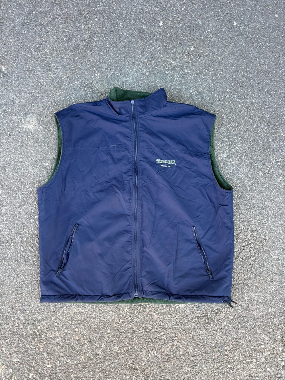 Spalding Navy and Green Reversible Men’s Vest
